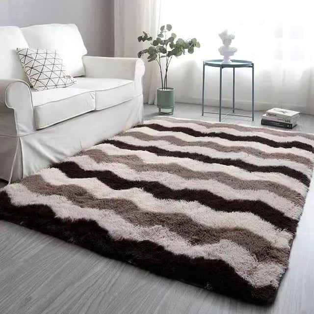 Tapis Fluffy Doux 5 × 8 Pour Salon, Chambre Ou Espace De Détente Confortable Et Élégant Rugs Electro Paris C