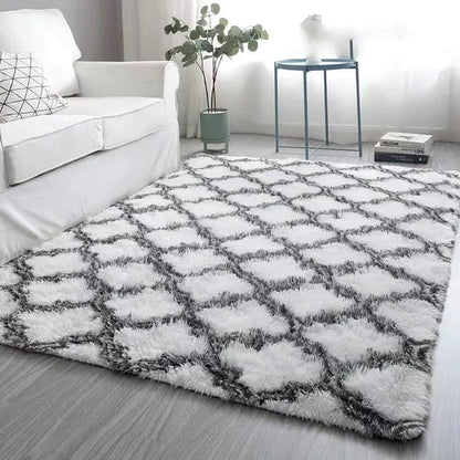 Tapis Fluffy Doux 5 × 8 Pour Salon, Chambre Ou Espace De Détente Confortable Et Élégant Rugs Electro Paris B
