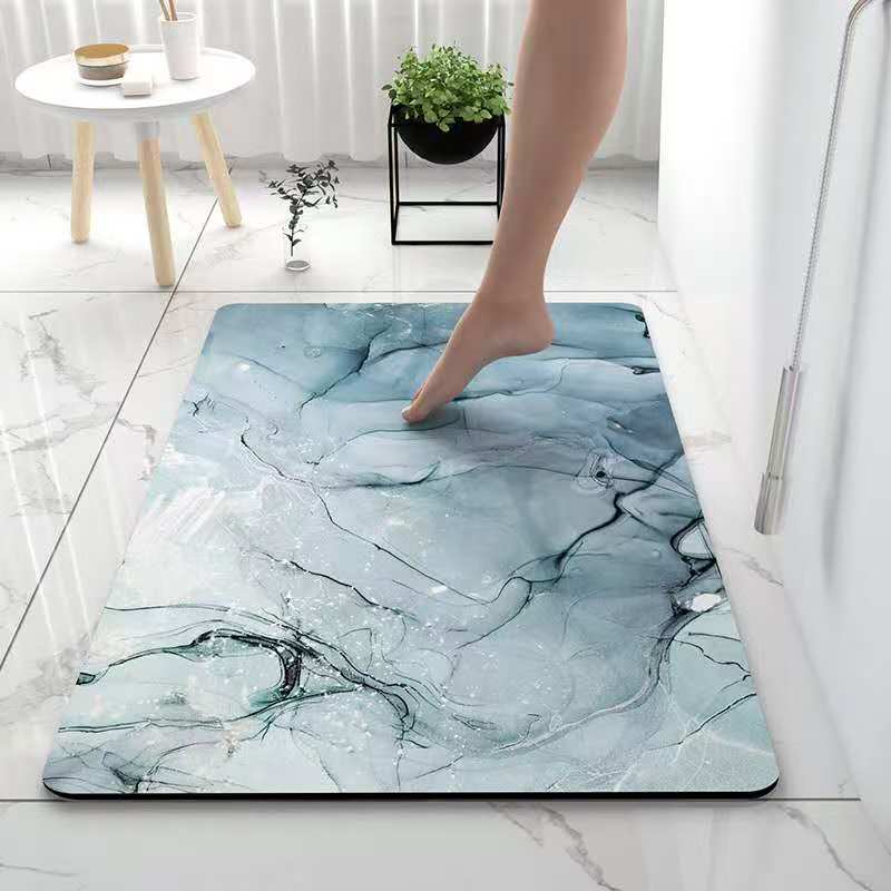 Tapis De Bain Antidérapant Et Super Absorbant Pour Salle De Bain, Douche Ou Spa Bath Mats & Rugs Electro Paris Bleu