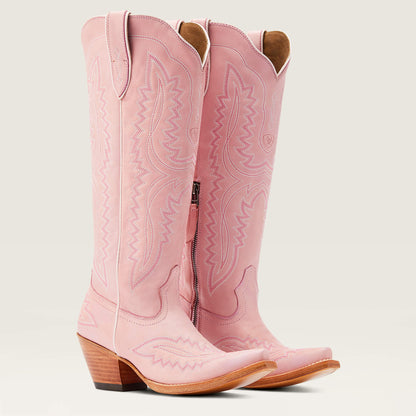Bottes Western Style Cowgirl En Cuir Pleine Fleur Avec Fermeture Zippée Intérieure Et Talon Confortable Women Boots Electro Paris