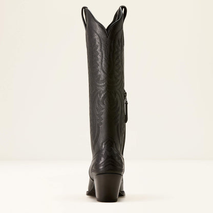 Bottes Western Style Cowgirl En Cuir Pleine Fleur Avec Fermeture Zippée Intérieure Et Talon Confortable Women Boots Electro Paris