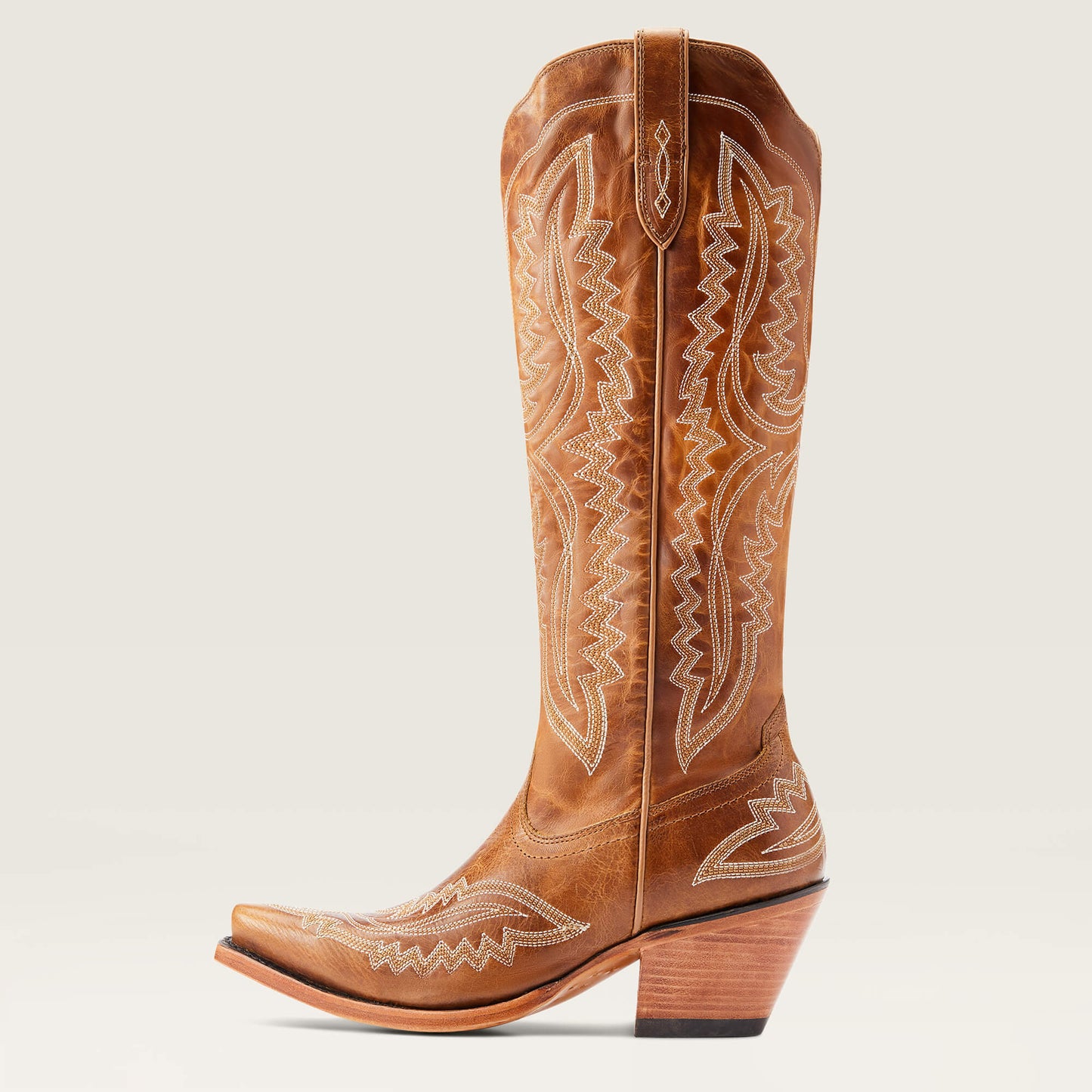 Bottes Western Style Cowgirl En Cuir Pleine Fleur Avec Fermeture Zippée Intérieure Et Talon Confortable Women Boots Electro Paris