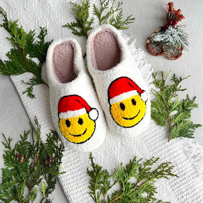 Chaussons de Noël Joyeux Avec Motifs Festifs Pour Confort Et Esprit Des Fêtes Slippers Electro Paris Happy Face 36