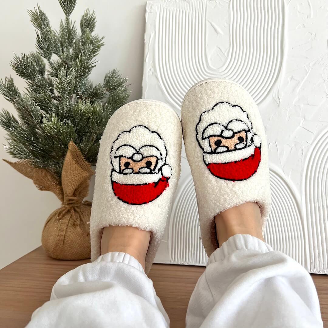 Chaussons de Noël Joyeux Avec Motifs Festifs Pour Confort Et Esprit Des Fêtes Slippers Electro Paris