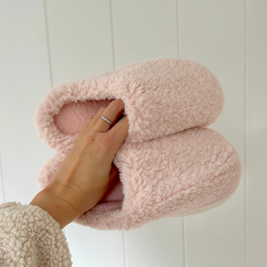 Chaussons Douillets Pour Femme Avec Intérieur En Peluche Et Semelle Antidérapante Nordic Style Slippers Electro Paris Rosa 36