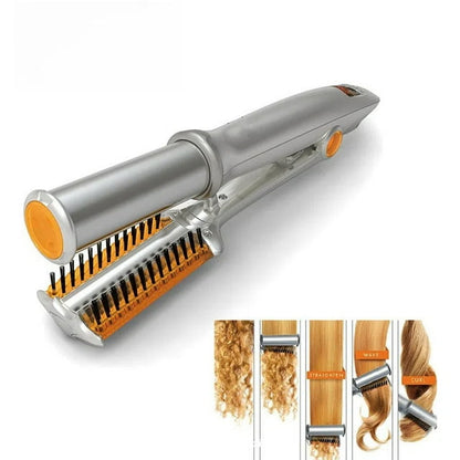 Brosse À Cheveux Professionnelle 2 en 1 Rotative et Chauffante Pour Lissage et Boucles Hair Brush Electro Paris