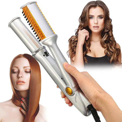 Brosse À Cheveux Professionnelle 2 en 1 Rotative et Chauffante Pour Lissage et Boucles Hair Brush Electro Paris