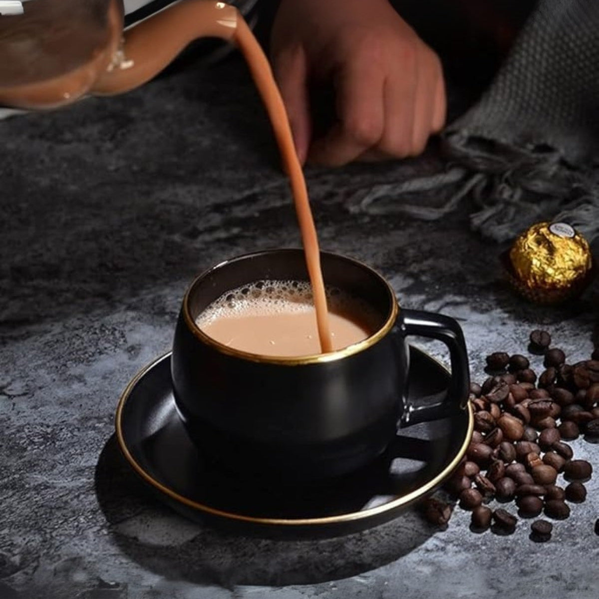 Tasse À Thé – Service En Porcelaine Fine Avec Tasses Et Soucoupes Élégantes Tea cup Electro Paris