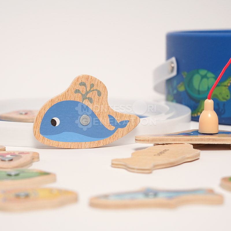 Jeu de Pêche Magnétique en Bois pour Tout-Petits – Puzzle Éducatif de Nombres et Couleurs Jouets d'apprentissage et d'éducation Electro Paris