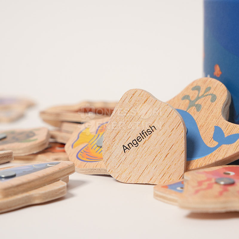 Jeu de Pêche Magnétique en Bois pour Tout-Petits – Puzzle Éducatif de Nombres et Couleurs Jouets d'apprentissage et d'éducation Electro Paris