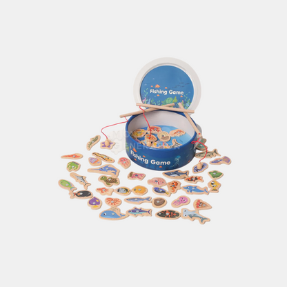 Jeu de Pêche Magnétique en Bois pour Tout-Petits – Puzzle Éducatif de Nombres et Couleurs Jouets d'apprentissage et d'éducation Electro Paris