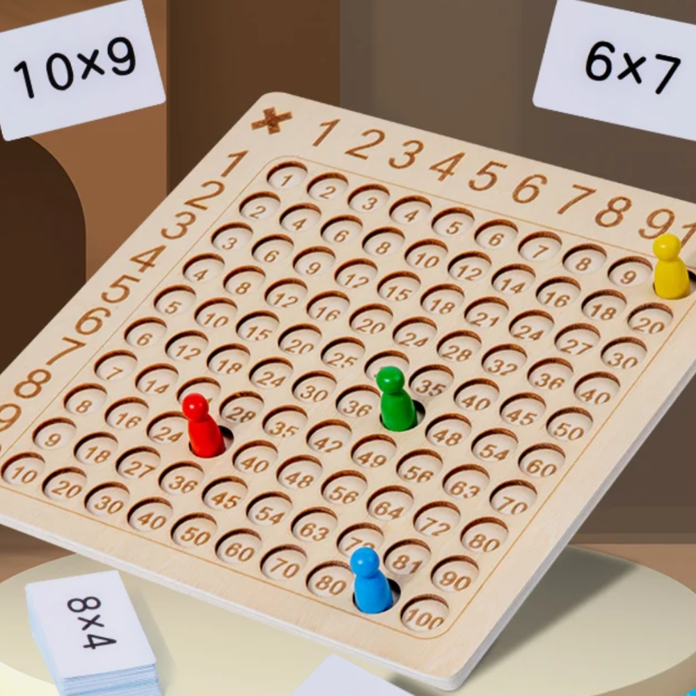 Jeu de Société de Multiplication en Bois pour Enfants – Jouet Éducatif pour Apprendre les Tables Jeux de société éducatifs Electro Paris