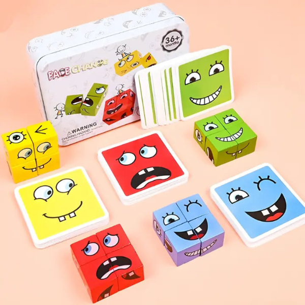 Jouet Éducatif en Blocs de Bois – Empiler et Trier Toys & Games > Games > Party Games > Reaction Games > Emoji Block Games Electro Paris