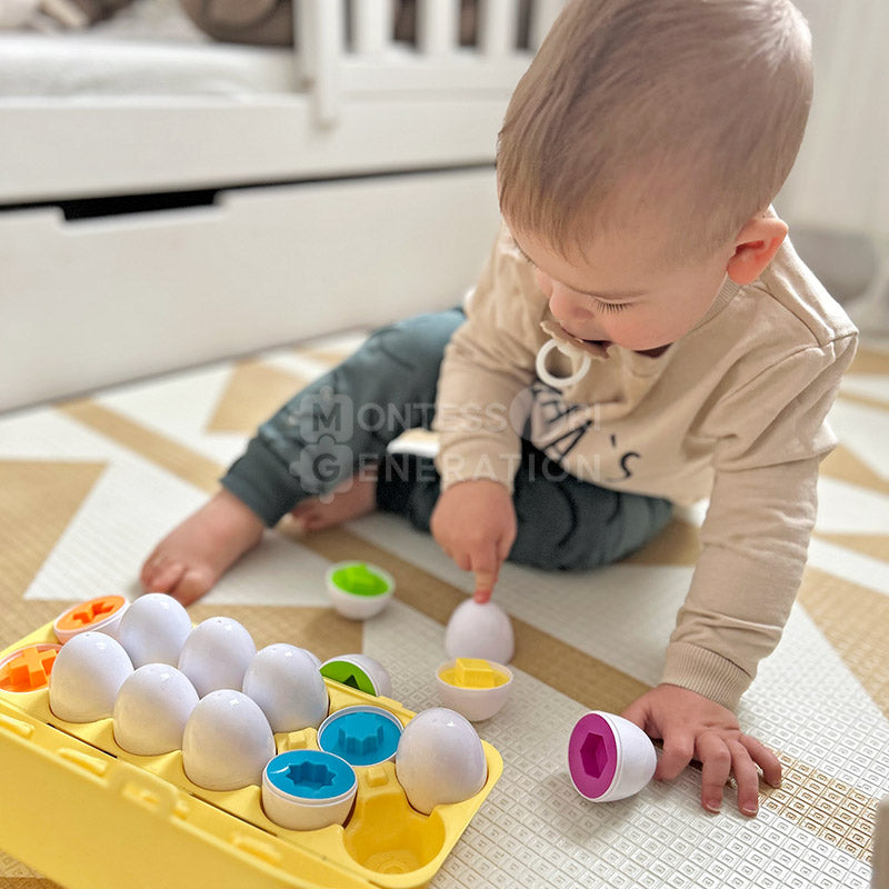 Jouet d'Apprentissage des Formes pour Tout-Petits – Œufs Géométriques à Trier par Couleur Jouets éducatifs Electro Paris