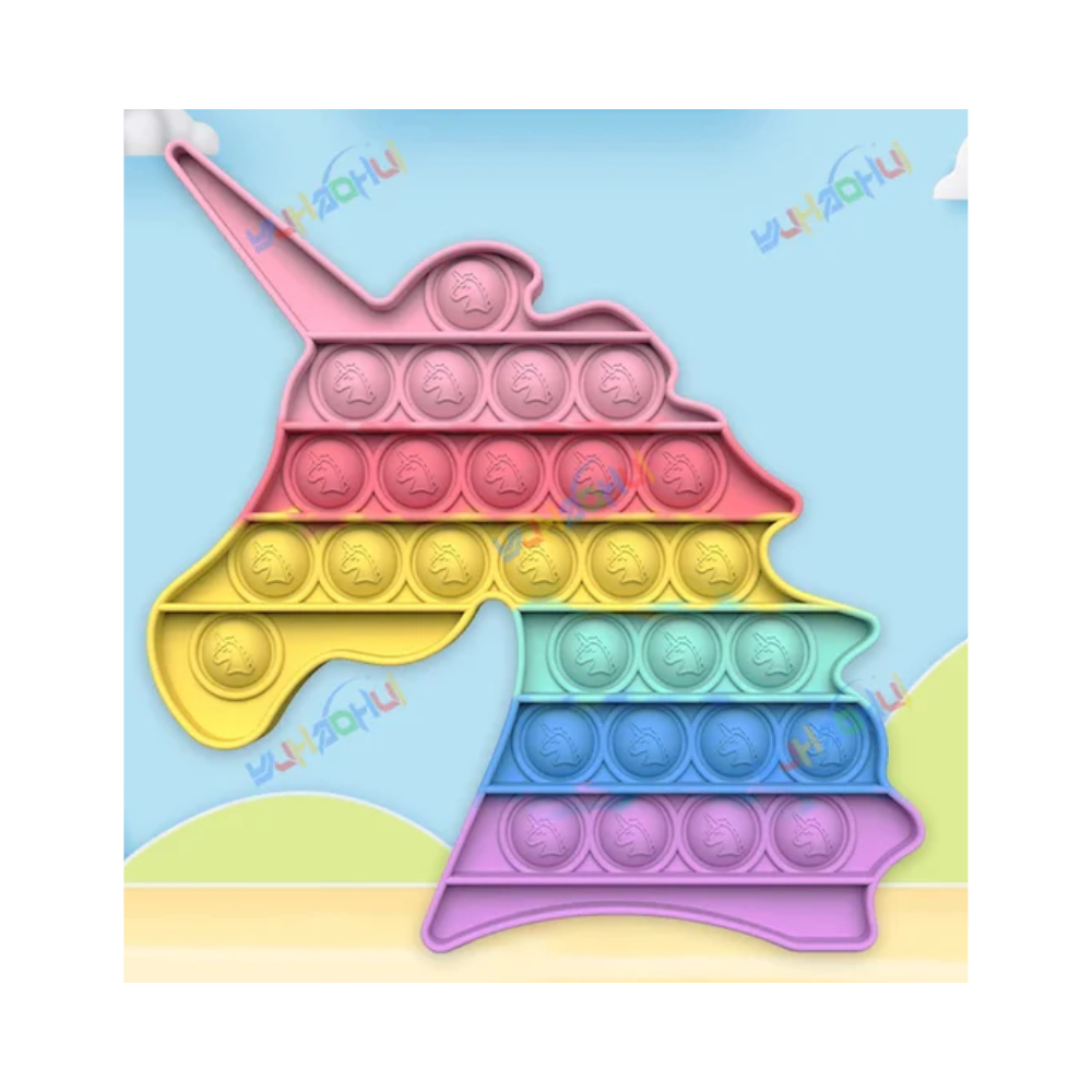 Jouet Sensoriel Push Pop Bubble – Jouet en Silicone Arc-en-ciel pour Soulager le Stress Jouets anti-stress Electro Paris 0135 Licorne