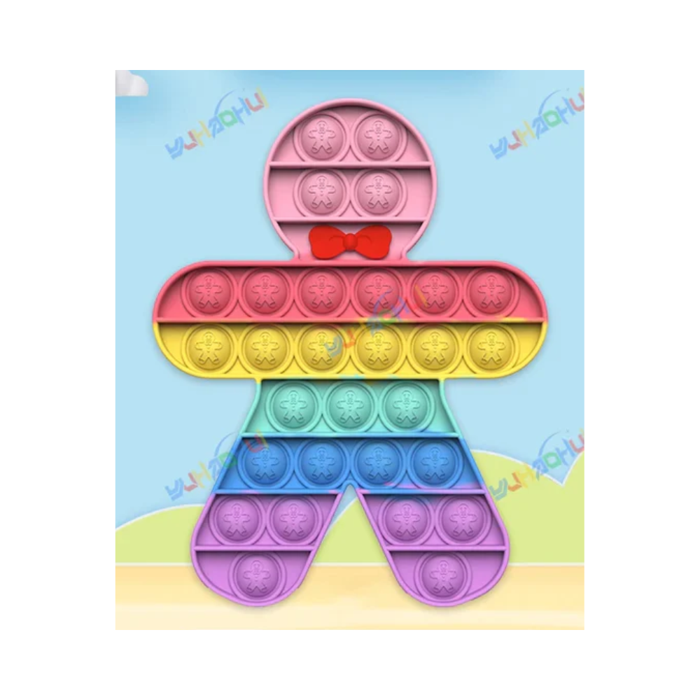 Jouet Sensoriel Push Pop Bubble – Jouet en Silicone Arc-en-ciel pour Soulager le Stress Jouets anti-stress Electro Paris 2043 Pain d'épice