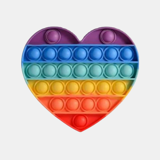 Jouet Sensoriel Push Pop Bubble – Jouet en Silicone Arc-en-ciel pour Soulager le Stress Jouets anti-stress Electro Paris 0122 Cœur