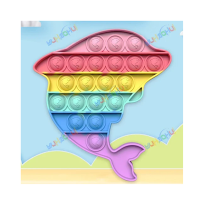 Jouet Sensoriel Push Pop Bubble – Jouet en Silicone Arc-en-ciel pour Soulager le Stress Jouets anti-stress Electro Paris 0148 Dauphin
