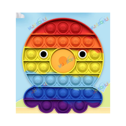 Jouet Sensoriel Push Pop Bubble – Jouet en Silicone Arc-en-ciel pour Soulager le Stress Jouets anti-stress Electro Paris 0129 Pieuvre