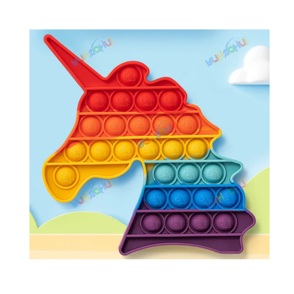 Jouet Sensoriel Push Pop Bubble – Jouet en Silicone Arc-en-ciel pour Soulager le Stress Jouets anti-stress Electro Paris 0134 Licorne