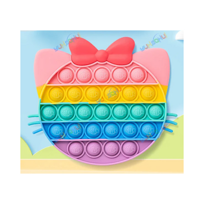 Jouet Sensoriel Push Pop Bubble – Jouet en Silicone Arc-en-ciel pour Soulager le Stress Jouets anti-stress Electro Paris 0151 Chat
