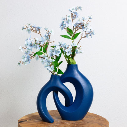 Vase – Vaisseau Tressé Élégant Pour Arrangements Floraux Modernes Vases Electro Paris Bleu