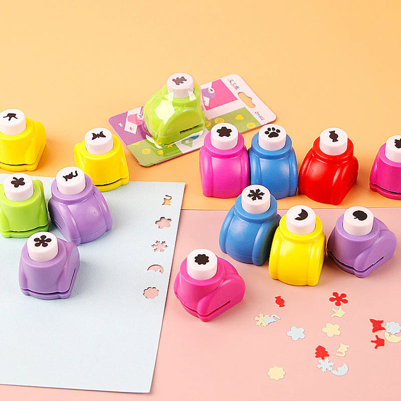 Kit Créatif DIY Enfants – Poinçons Amusants et Ciseaux de Sécurité pour Motricité Fine Fournitures d'arts et d'artisanat Electro Paris