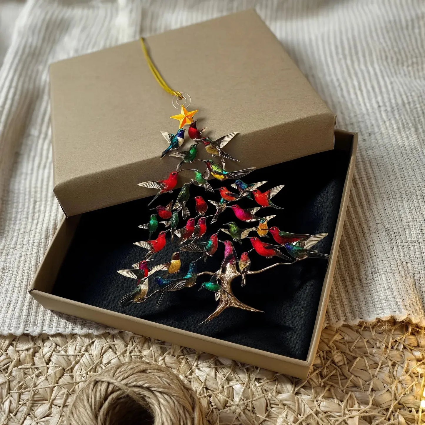 Ornements De Noël En Forme De Colibri Peints À La Main Pour Une Décoration Festive Et Lumineuse Decoration Electro Paris