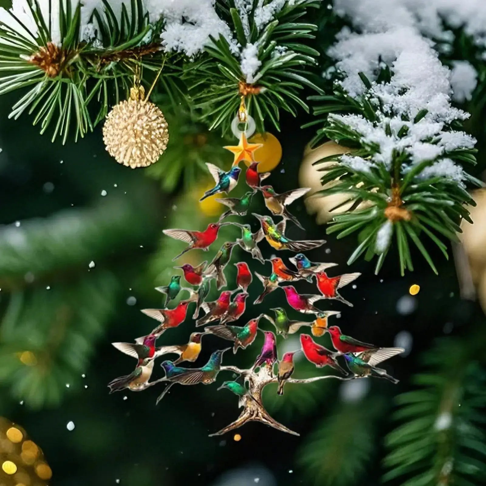 Ornements De Noël En Forme De Colibri Peints À La Main Pour Une Décoration Festive Et Lumineuse Decoration Electro Paris