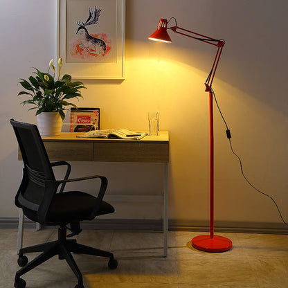 Lampadaire Nordique Mince avec Prise pour Coins de Lecture Modernes Lampes sur pied Electro Paris Rouge 220V-240V