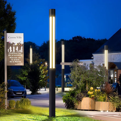 Lampadaire Extérieur Cylindrique LED au Style Moderne Lampadaire Electro Paris