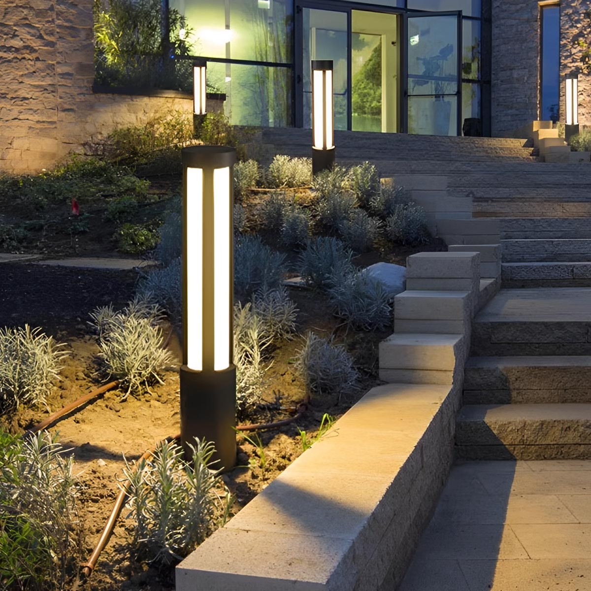 Lampadaire Extérieur Cylindrique LED au Style Moderne Lampadaire Electro Paris