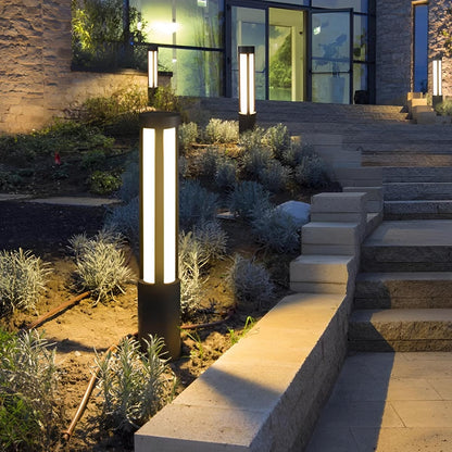 Lampadaire Extérieur Cylindrique LED au Style Moderne Lampadaire Electro Paris