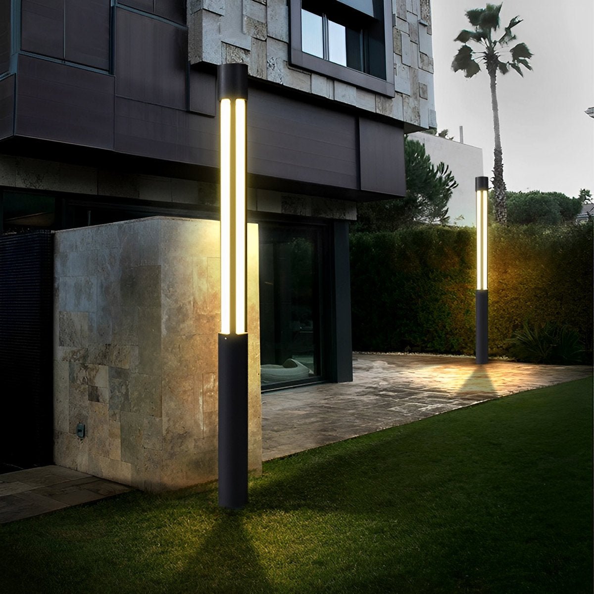 Lampadaire Extérieur Cylindrique LED au Style Moderne Lampadaire Electro Paris 150 cm