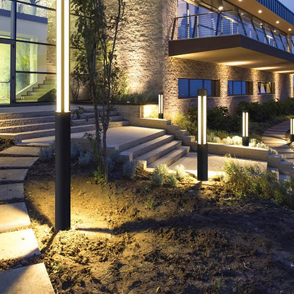 Lampadaire Extérieur Cylindrique LED au Style Moderne Lampadaire Electro Paris
