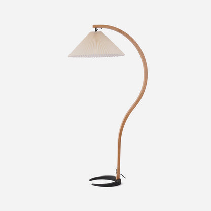 Lampadaire Sculptural en Bois Courbé pour une Ambiance Mid-Century Éclairage Electro Paris Bois de hêtre & Beige Dia 72cm x H 150cm