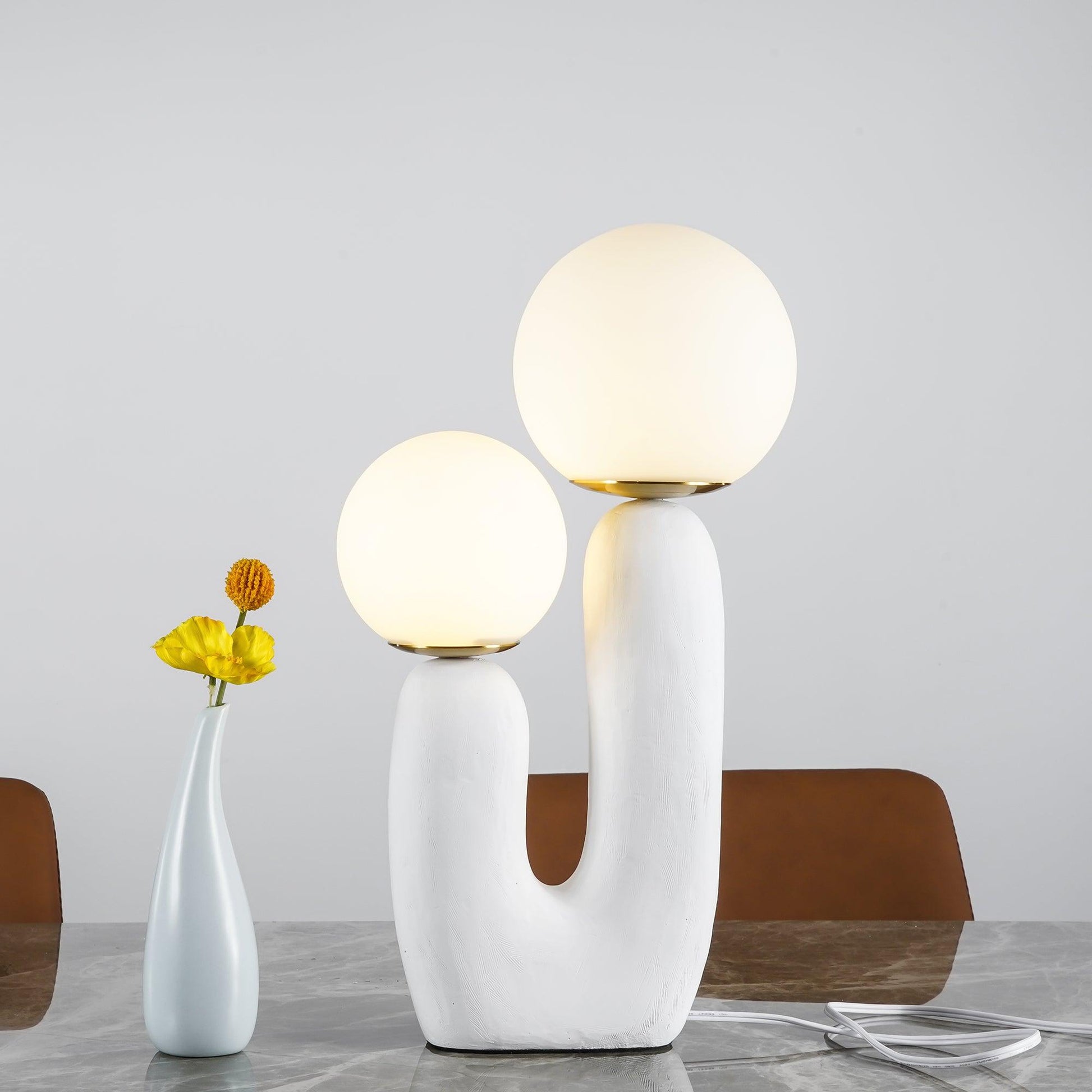Lampe de Table Sculpturale Oo pour un Éclairage Texturé et Naturel Éclairage Electro Paris