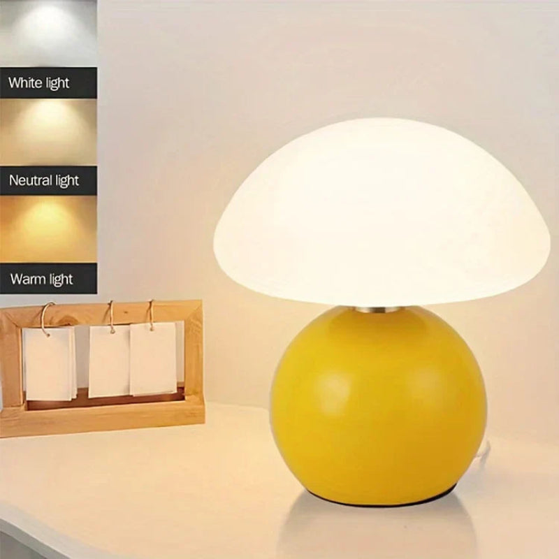 Lampe de Table Champignon Crème à Lumière d’Ambiance Douce Table Lamp Electro Paris