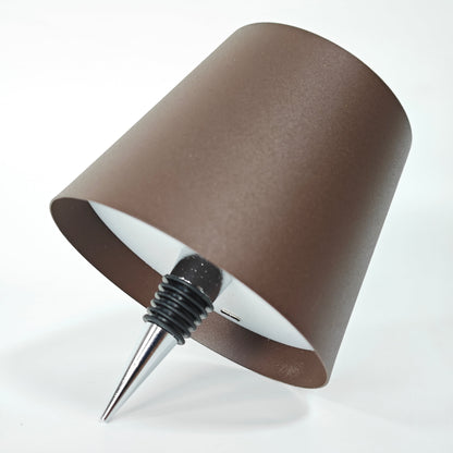 Lampe Bouteille LED avec Modes de Lumière Réglables Lampe de table Electro Paris Marron