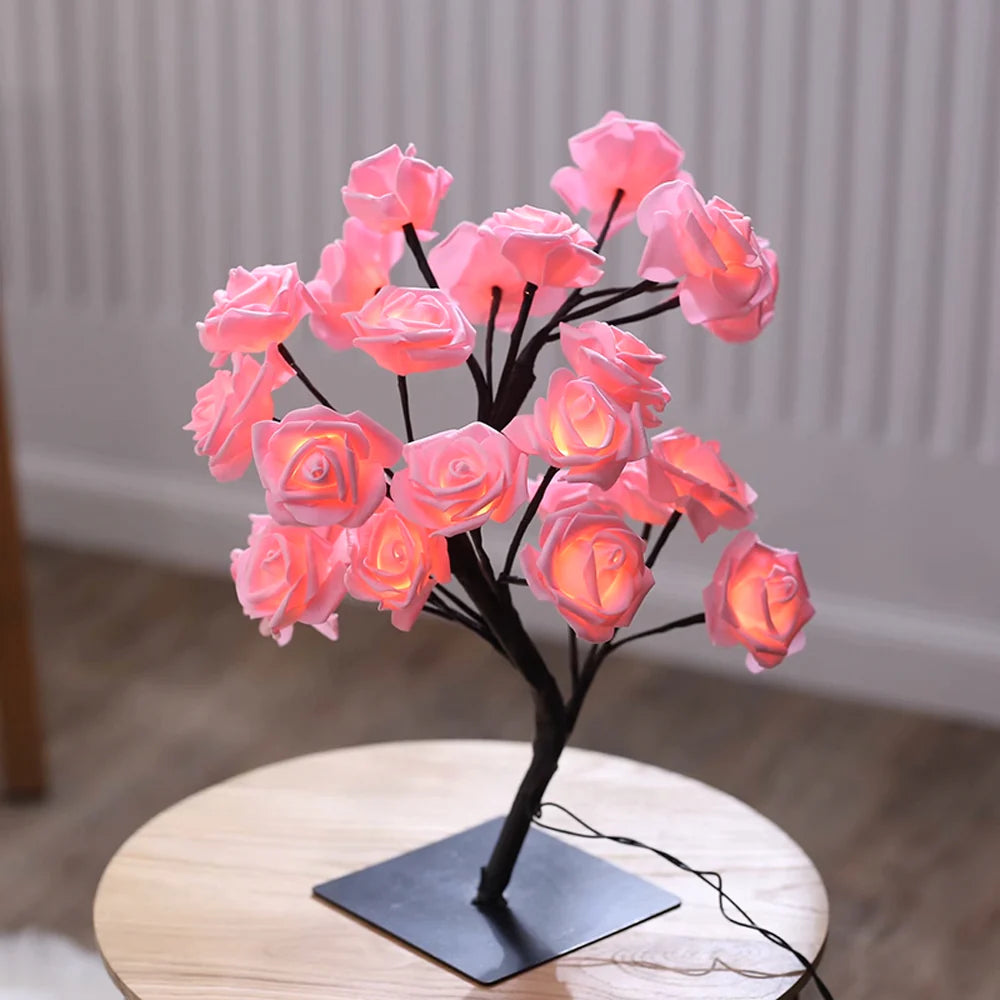 Lampe Arbre de Roses pour une Ambiance Élégante Lampe de table Electro Paris Rose