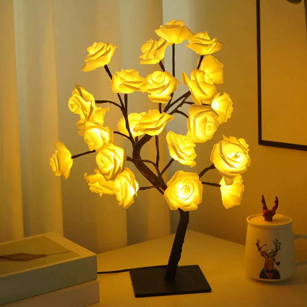 Lampe Arbre de Roses pour une Ambiance Élégante Lampe de table Electro Paris Jaune