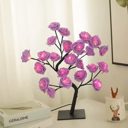 Lampe Arbre de Roses pour une Ambiance Élégante Lampe de table Electro Paris Violet