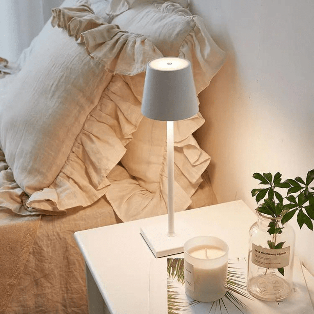 Lampe de table sans fil Crystal avec commande tactile pour éclairage intérieur et extérieur Éclairage Electro Paris Gris