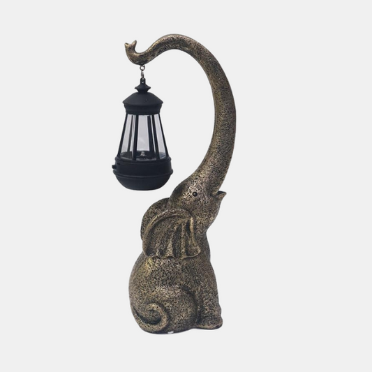 Lampe Solaire Éléphant en Résine pour un Décor de Jardin Fantaisiste Éclairage extérieur Electro Paris