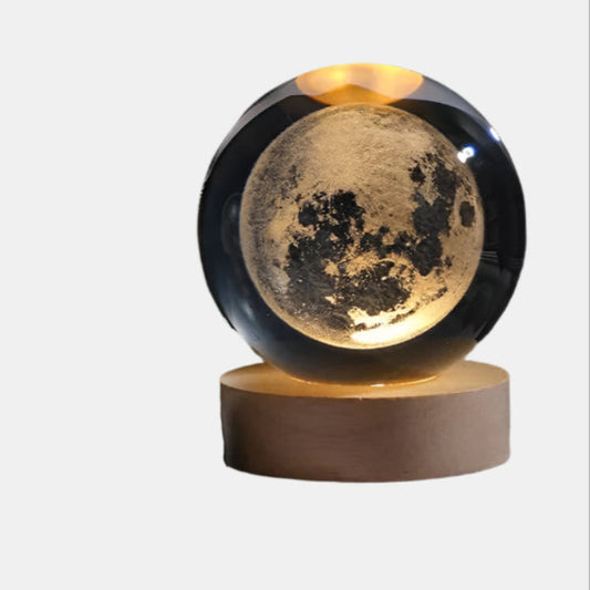 Lampe Sphère Galaxie 3D Gravée pour Ambiance Cosmique Table Lamp Electro Paris Lune