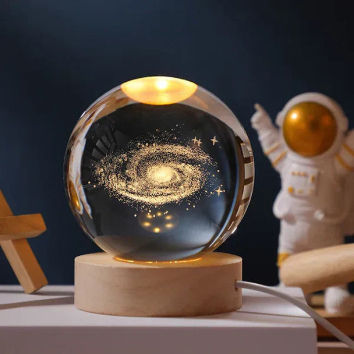 Lampe Sphère Galaxie 3D Gravée pour Ambiance Cosmique Table Lamp Electro Paris Voie lactée