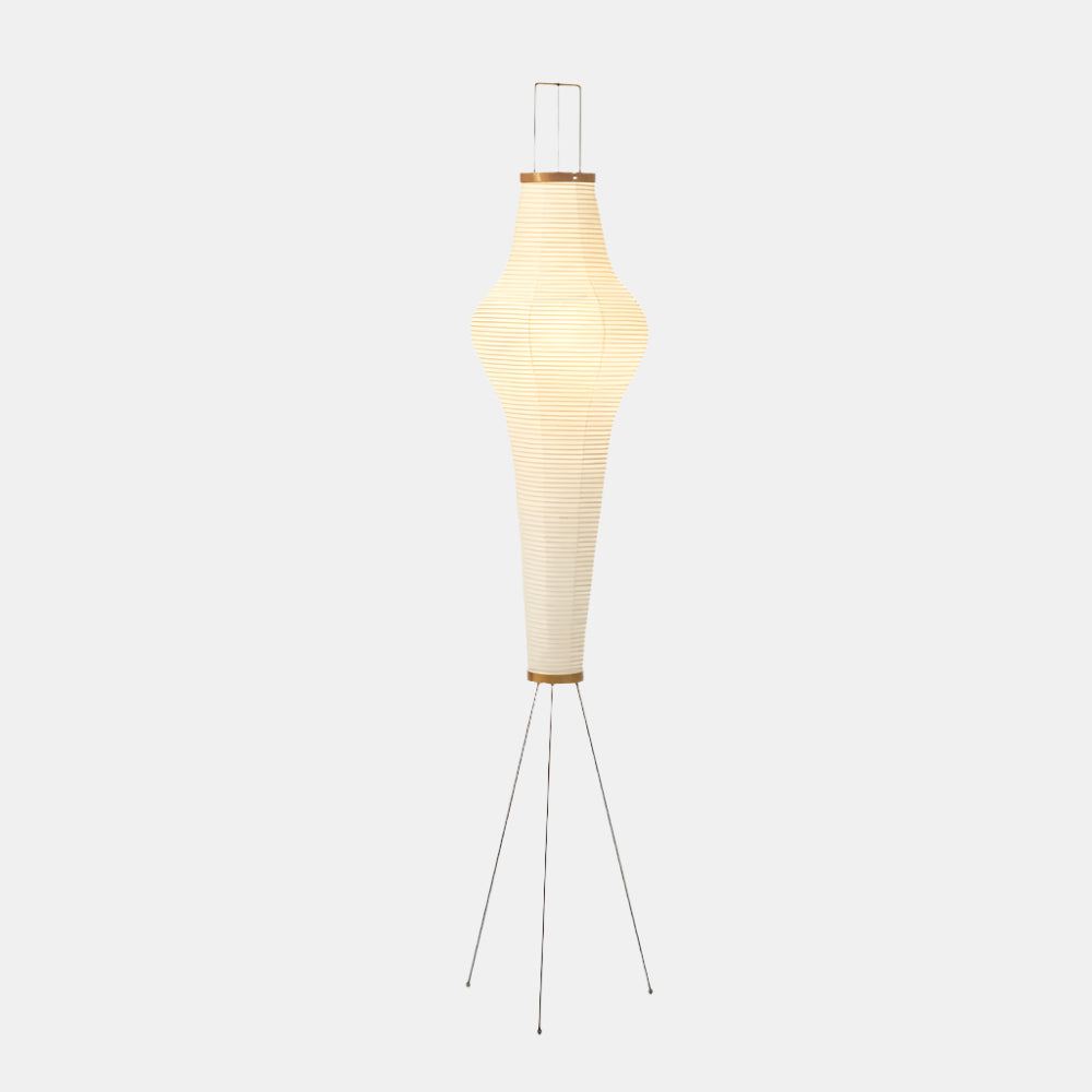 Lampe Sur Pied Minimaliste avec Abat-jour en Papier Fait Main Floor Lamps Electro Paris Style A L 33cm x H 162cm