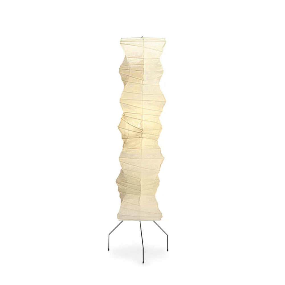 Lampe Sur Pied Minimaliste avec Abat-jour en Papier Fait Main Floor Lamps Electro Paris Style B L 47cm x H 190cm