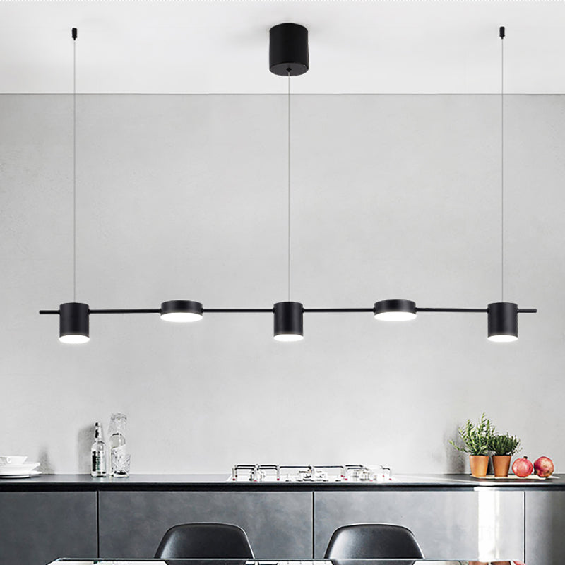 Suspension Dôme Moderne en Aluminium pour Éclairage Élégant d'Îlot de Cuisine Éclairage Electro Paris Noir 5 (120 cm) Lumière froide