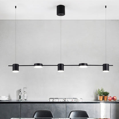 Suspension Dôme Moderne en Aluminium pour Éclairage Élégant d'Îlot de Cuisine Éclairage Electro Paris Noir 5 (120 cm) Lumière froide